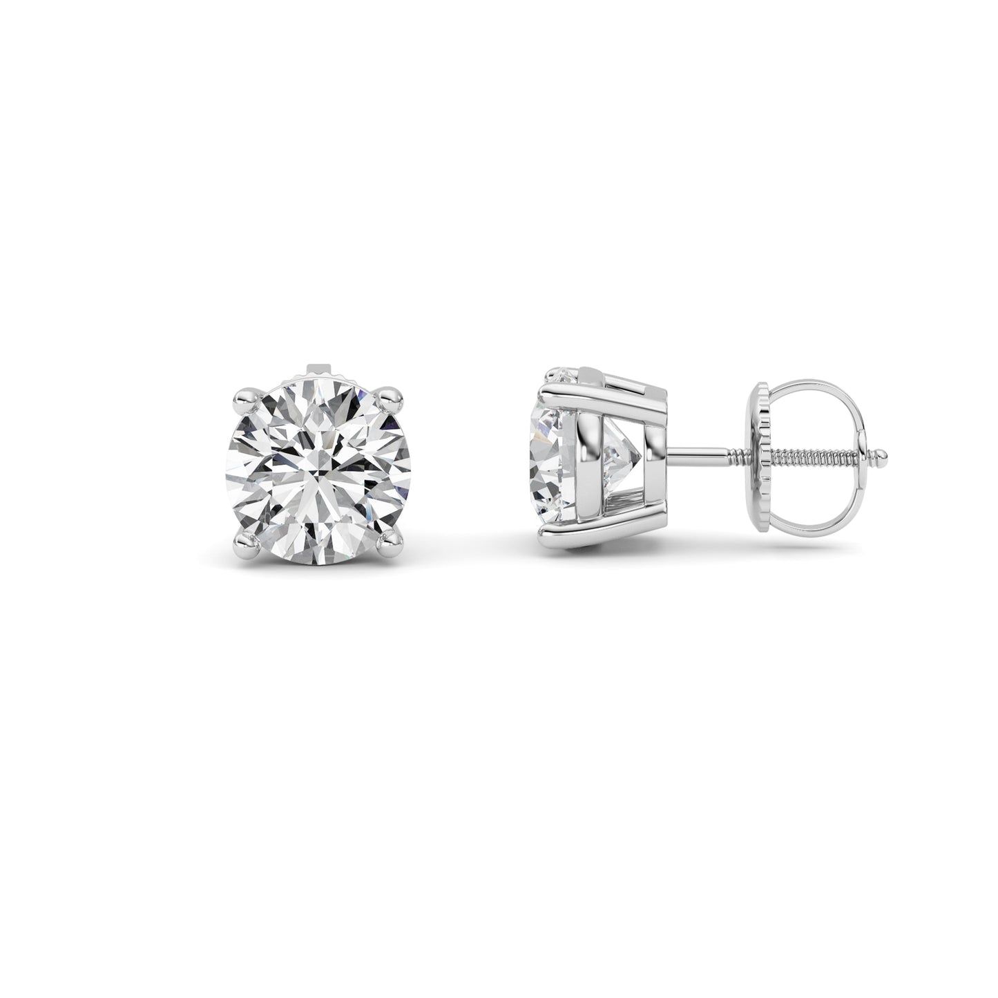 14kt white gold/4.00/screw-back/hover