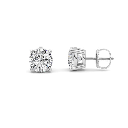 14kt white gold/4.00/screw-back/hover