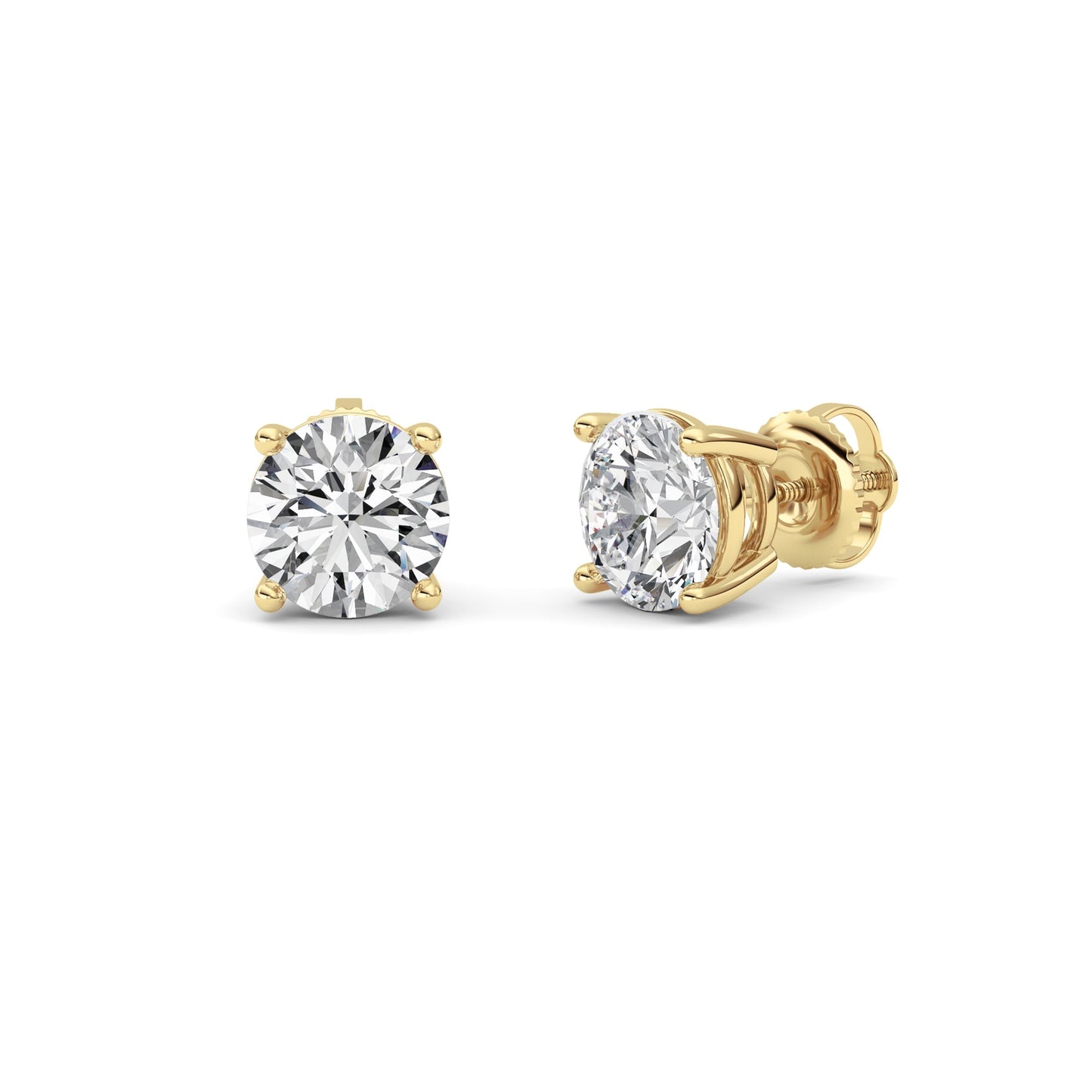 14kt yellow gold/4.00/screw-back/hover