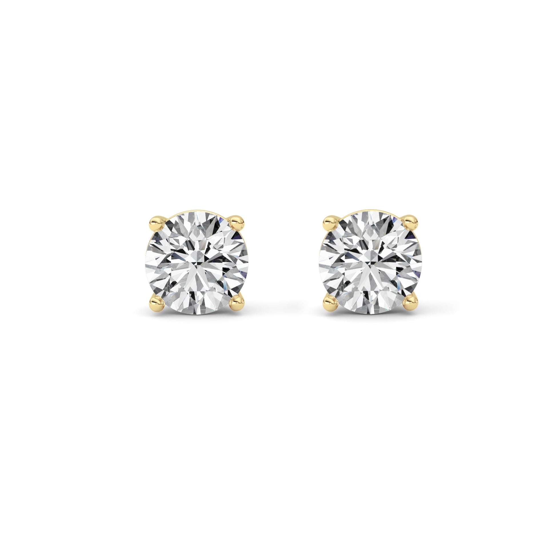 14kt yellow gold/3.00/screw-back/front