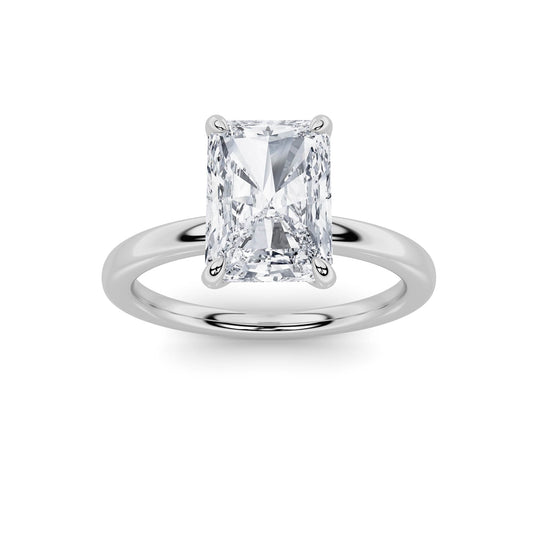 IGI Certified 2.00 CTW FVS Radiant Shaped Lab-Grown Diamond Solitaire Ring in 14K White Gold