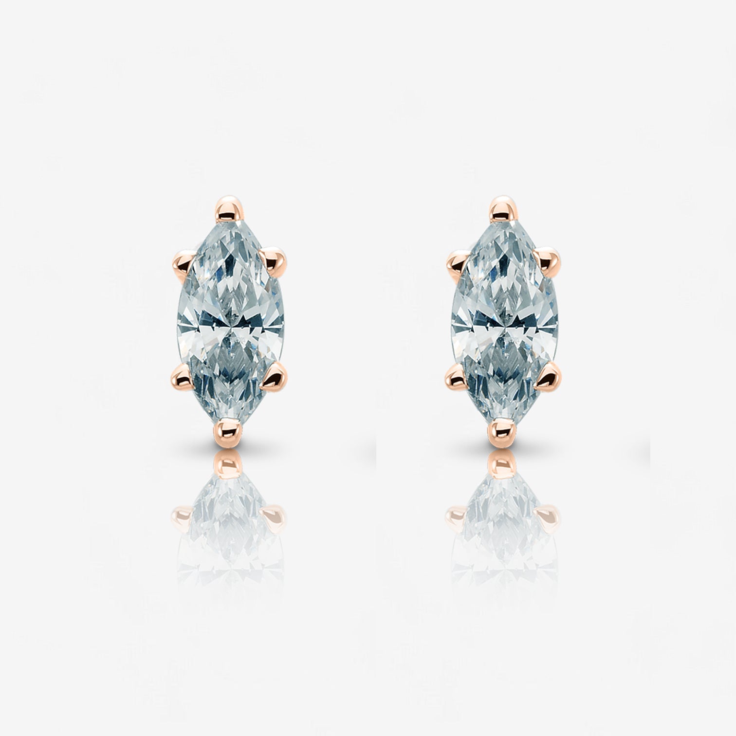 18kt rose gold/0.50/1.00/1.50/2.00/push-back/screw-back/jumbo-back/top