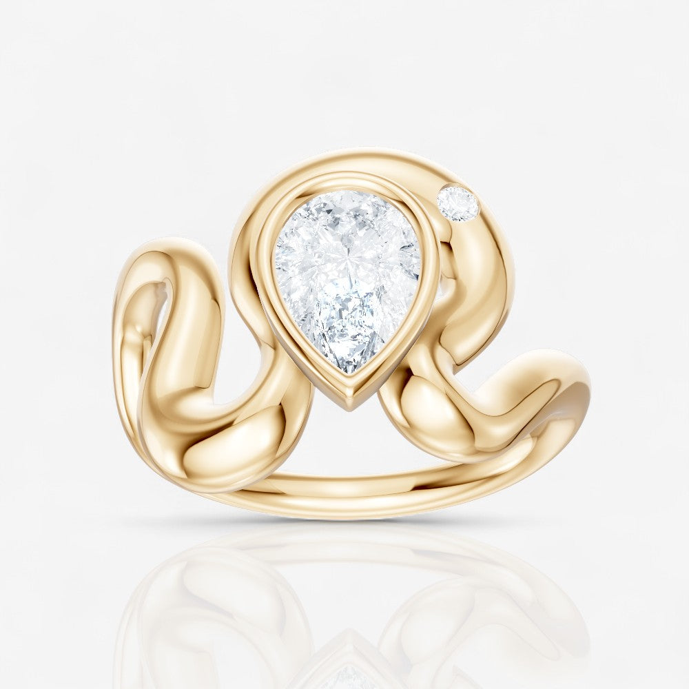14kt yellow gold/side