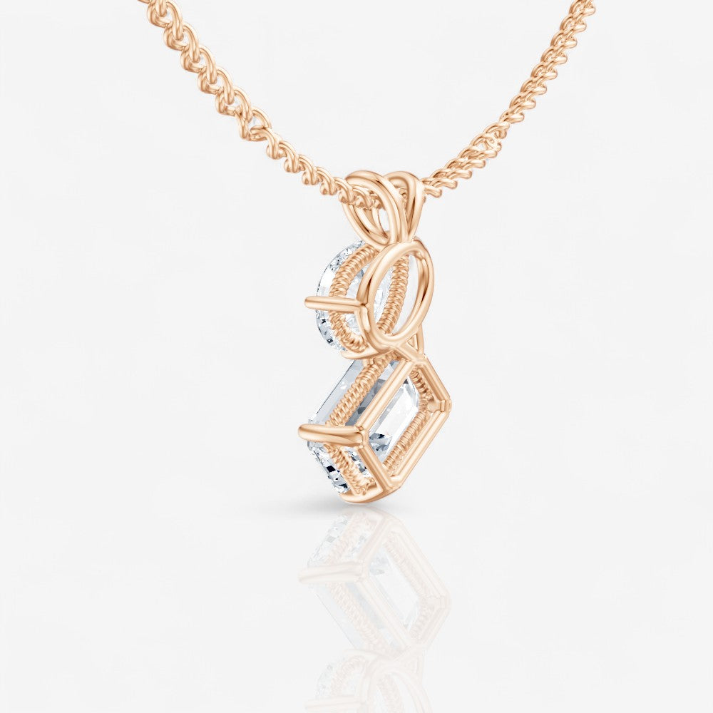 18kt rose gold/1.25/side