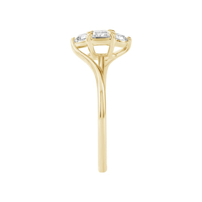 14kt yellow gold/7/side