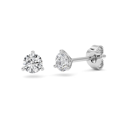 14kt white gold/0.75/push-back/side