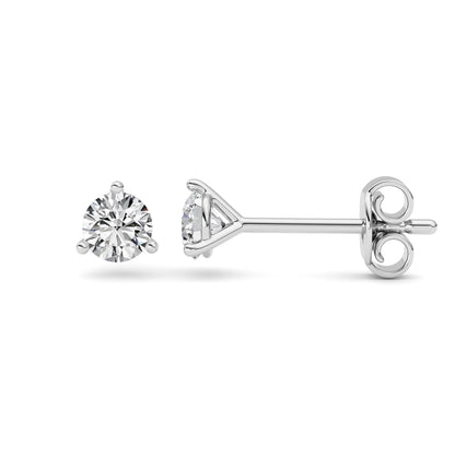 14kt white gold/1.00/push-back/side