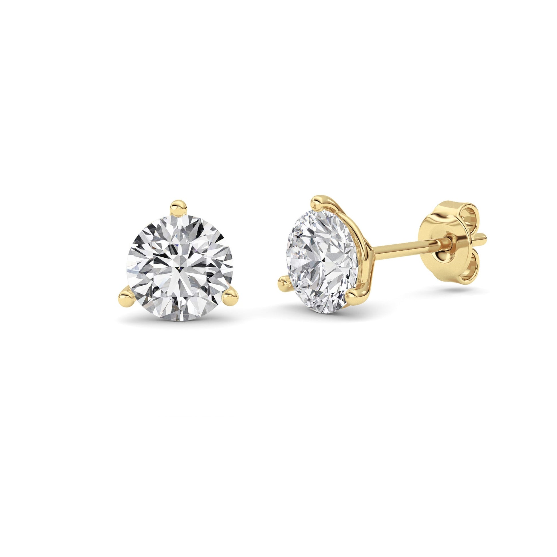 14kt yellow gold/1.50/push-back/side
