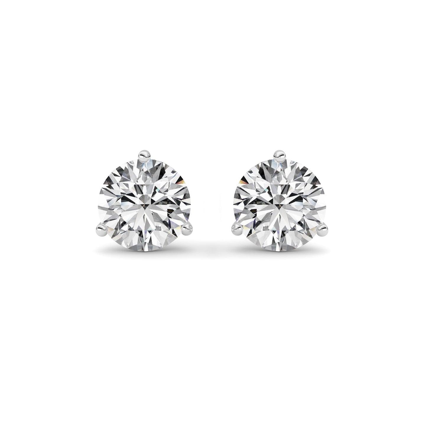 14kt white gold/2.50/push-back/front