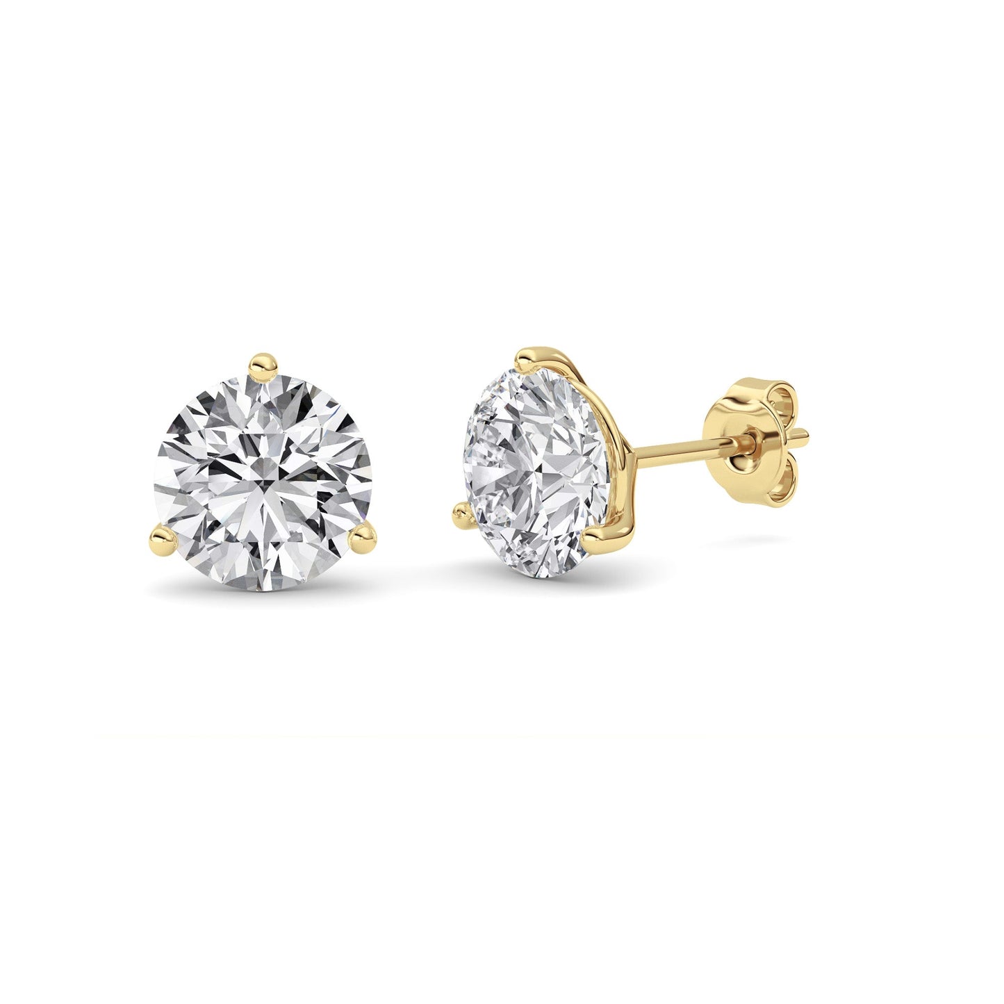 14kt yellow gold/3.50/push-back/side