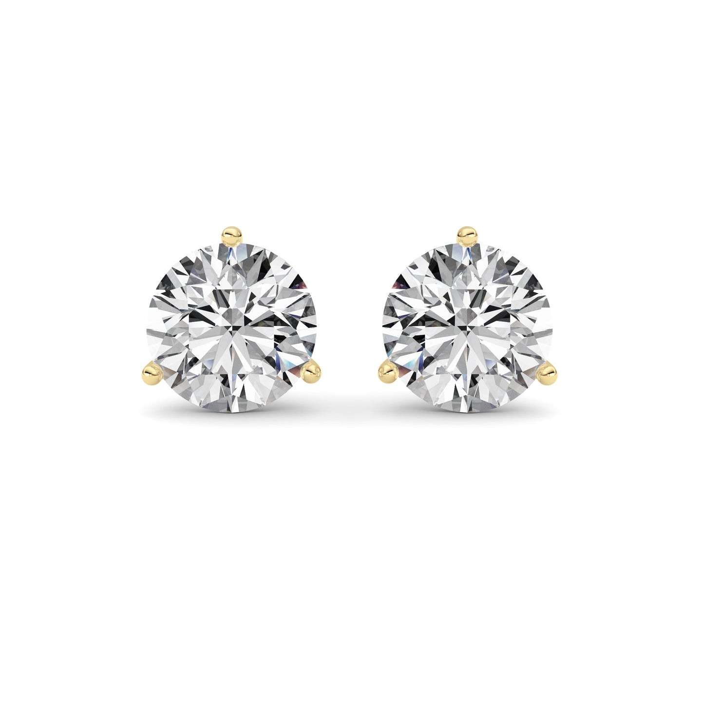 14kt yellow gold/5.00/push-back/front