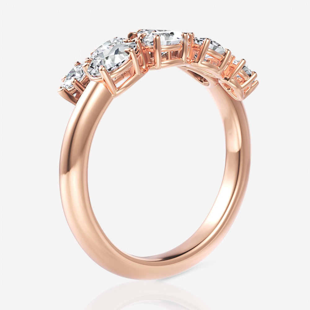 18kt rose gold/1.00/side