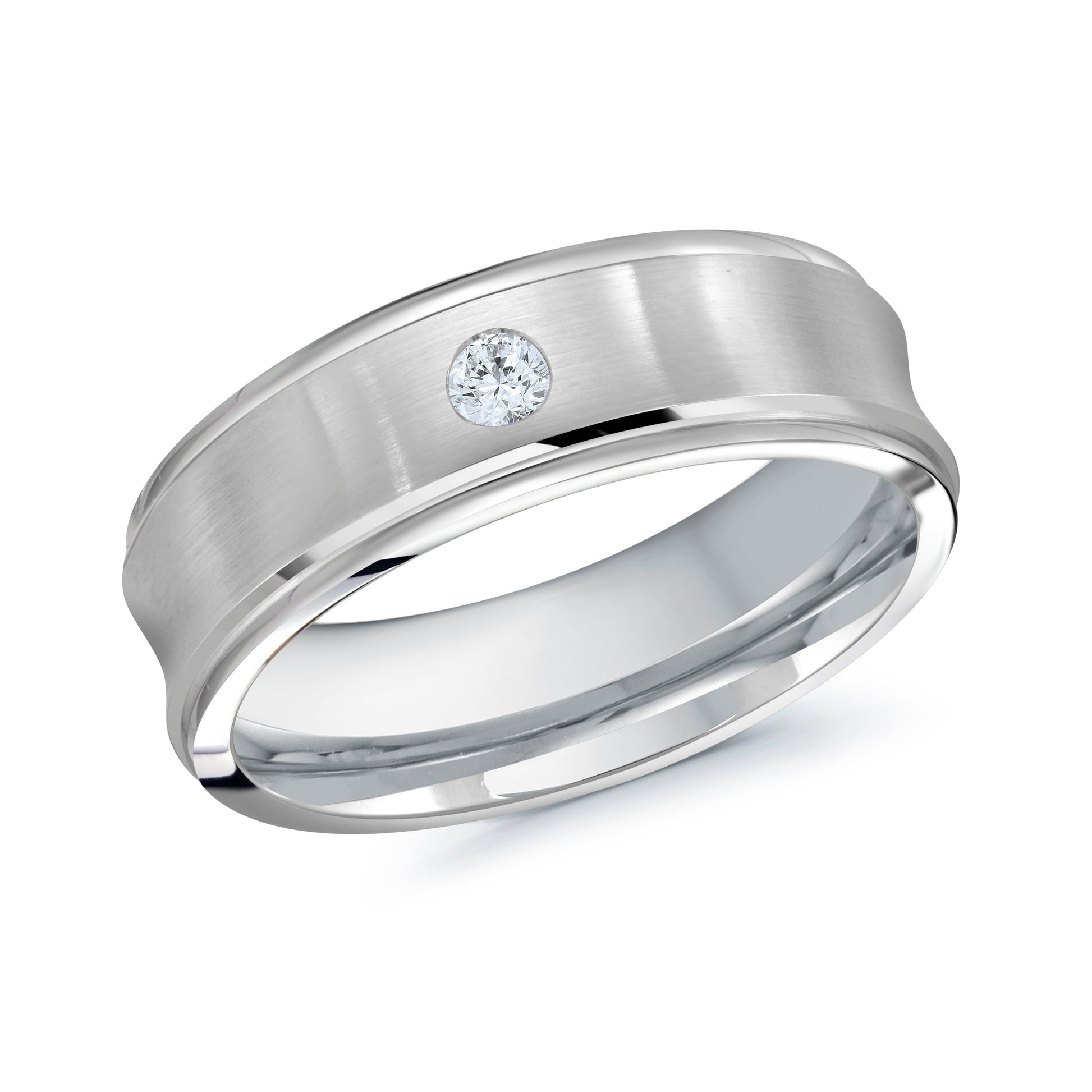 18kt White Gold/earth grown/lab grown/front