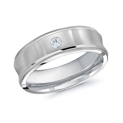 18kt White Gold/earth grown/lab grown/front