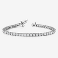 Four Prong Round Lab-Grown Diamond Tennis Bracelet 14K