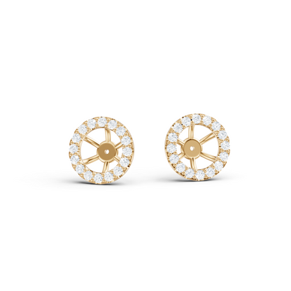 18kt yellow gold/Fits 1.00 CTW Round Three-Prong Martini Studs/Fits 1.50 CTW Round Three-Prong Martini Studs/Fits 2.00 CTW Round Three-Prong Martini Studs /Fits 3.00 CTW Round Three-Prong Martini Studs/Fits 4.00 CTW Round Three-Prong Martini Studs/top