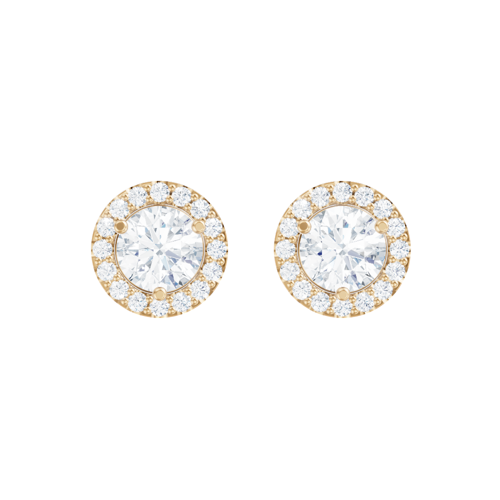 18kt yellow gold/Fits 1.00 CTW Round Three-Prong Martini Studs/Fits 1.50 CTW Round Three-Prong Martini Studs/Fits 2.00 CTW Round Three-Prong Martini Studs /Fits 3.00 CTW Round Three-Prong Martini Studs/Fits 4.00 CTW Round Three-Prong Martini Studs/front