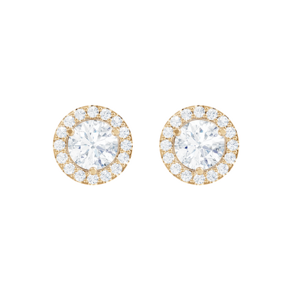 18kt yellow gold/Fits 1.00 CTW Round Three-Prong Martini Studs/Fits 1.50 CTW Round Three-Prong Martini Studs/Fits 2.00 CTW Round Three-Prong Martini Studs /Fits 3.00 CTW Round Three-Prong Martini Studs/Fits 4.00 CTW Round Three-Prong Martini Studs/front