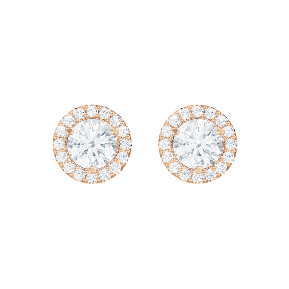 18kt rose gold/Fits 1.00 CTW Round Three-Prong Martini Studs/Fits 1.50 CTW Round Three-Prong Martini Studs/Fits 2.00 CTW Round Three-Prong Martini Studs /Fits 3.00 CTW Round Three-Prong Martini Studs/Fits 4.00 CTW Round Three-Prong Martini Studs/front