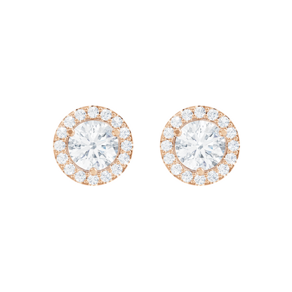 18kt rose gold/Fits 1.00 CTW Round Three-Prong Martini Studs/Fits 1.50 CTW Round Three-Prong Martini Studs/Fits 2.00 CTW Round Three-Prong Martini Studs /Fits 3.00 CTW Round Three-Prong Martini Studs/Fits 4.00 CTW Round Three-Prong Martini Studs/front