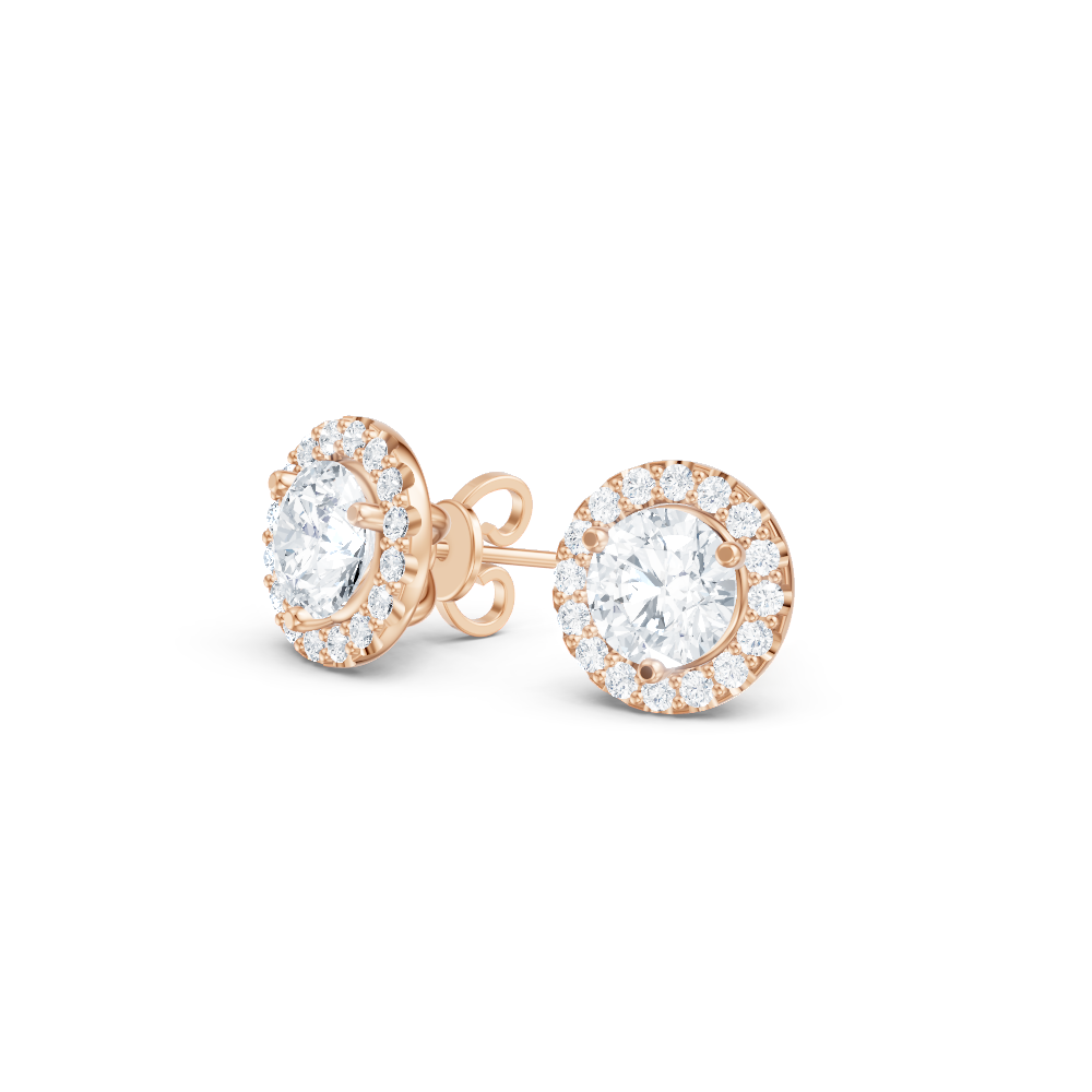 18kt rose gold/Fits 1.00 CTW Round Three-Prong Martini Studs/Fits 1.50 CTW Round Three-Prong Martini Studs/Fits 2.00 CTW Round Three-Prong Martini Studs /Fits 3.00 CTW Round Three-Prong Martini Studs/Fits 4.00 CTW Round Three-Prong Martini Studs/hover