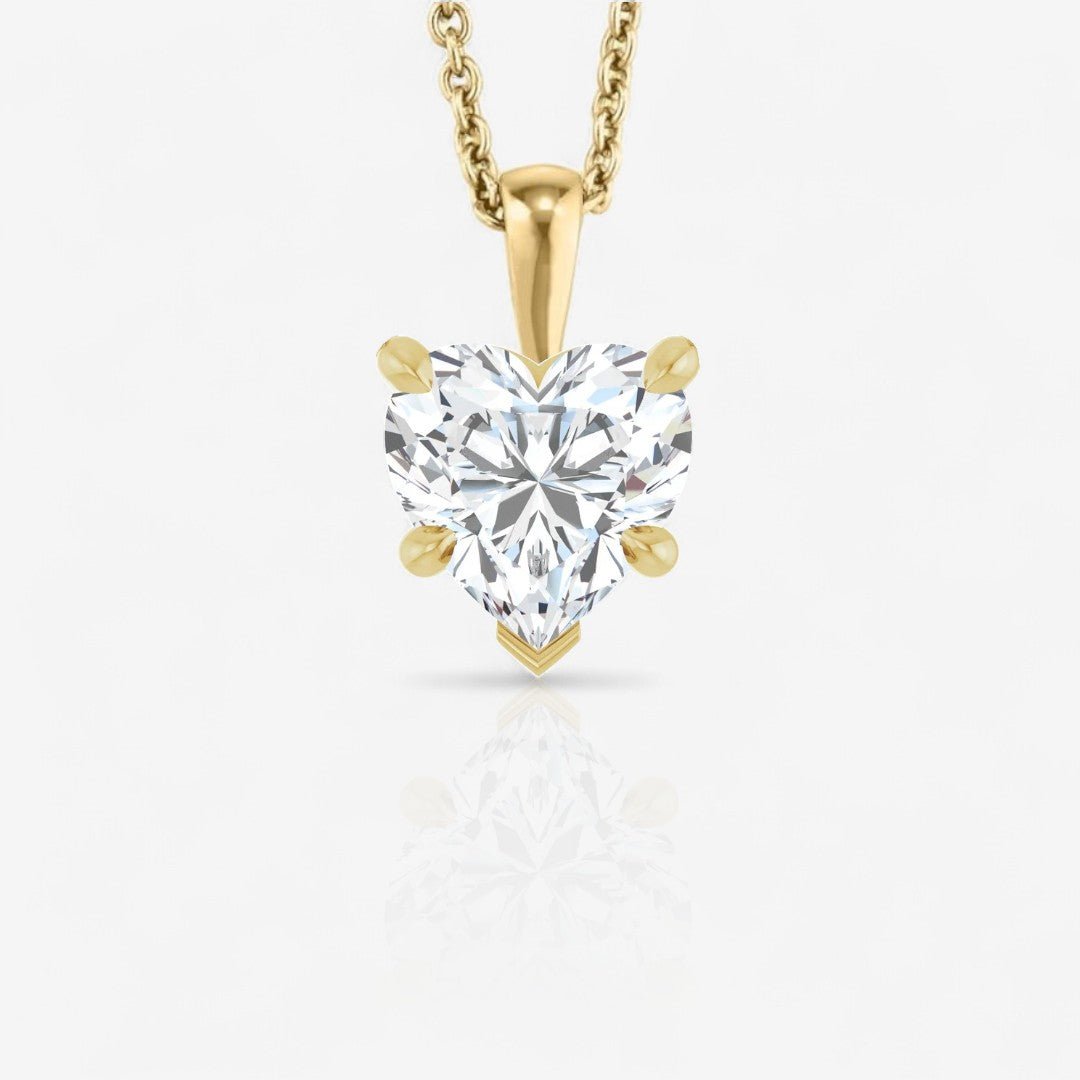 Heart-Shaped Solitaire Lab-Grown Diamond Pendant