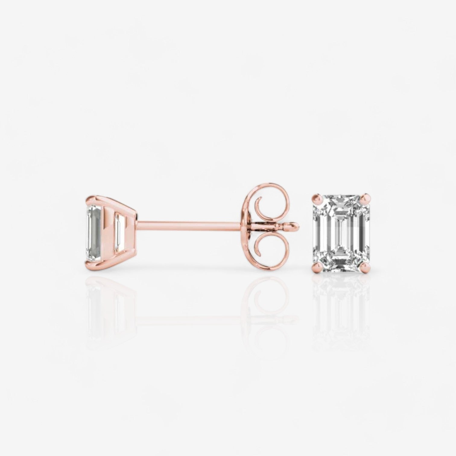 18kt rose gold/0.60/0.80/1.00/push-back/screw-back/side
