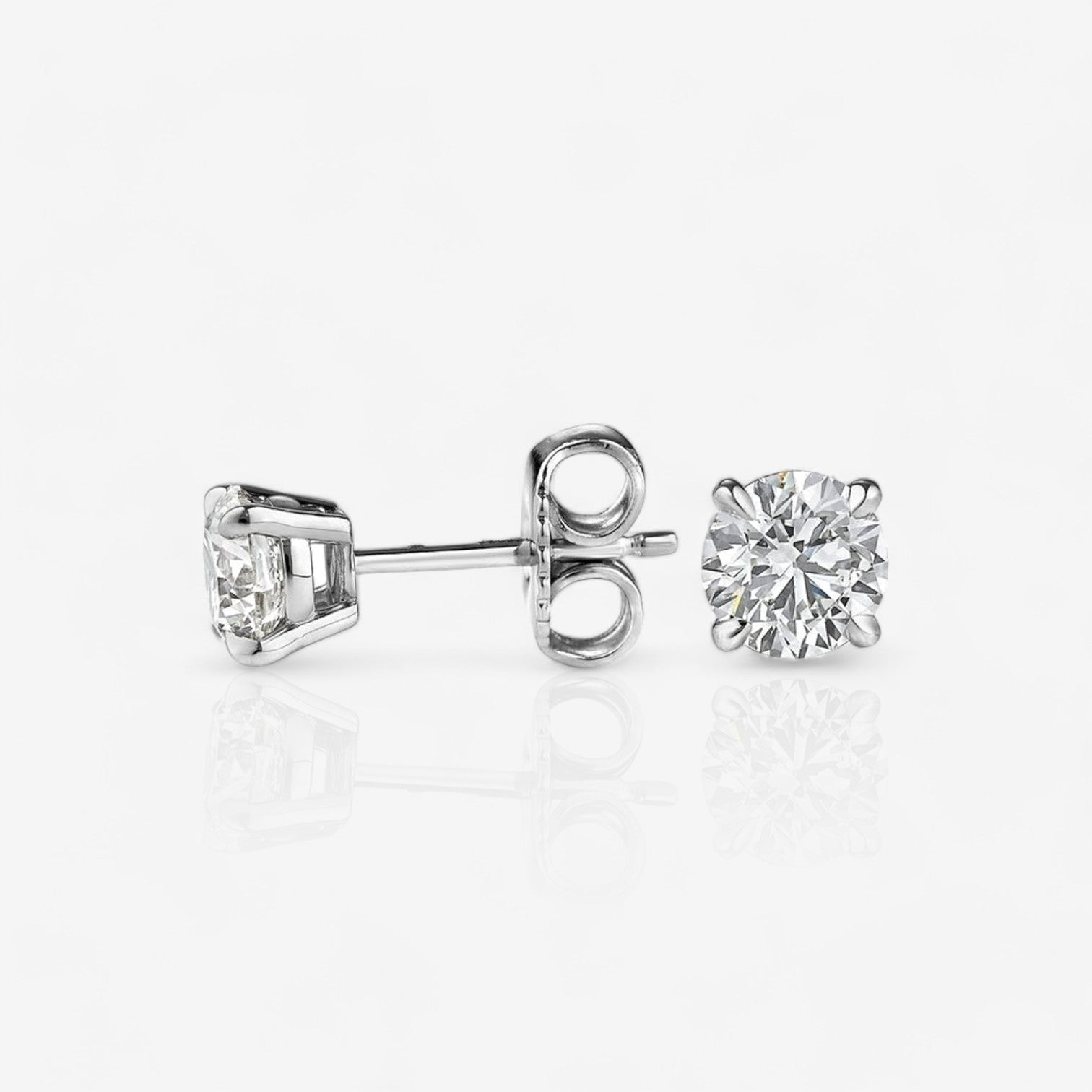 14kt white gold/18kt white gold/platinum/0.25/0.33/0.50/0.75/1.00/1.50/2.00/2.50/3.00/4.00/push-back/side