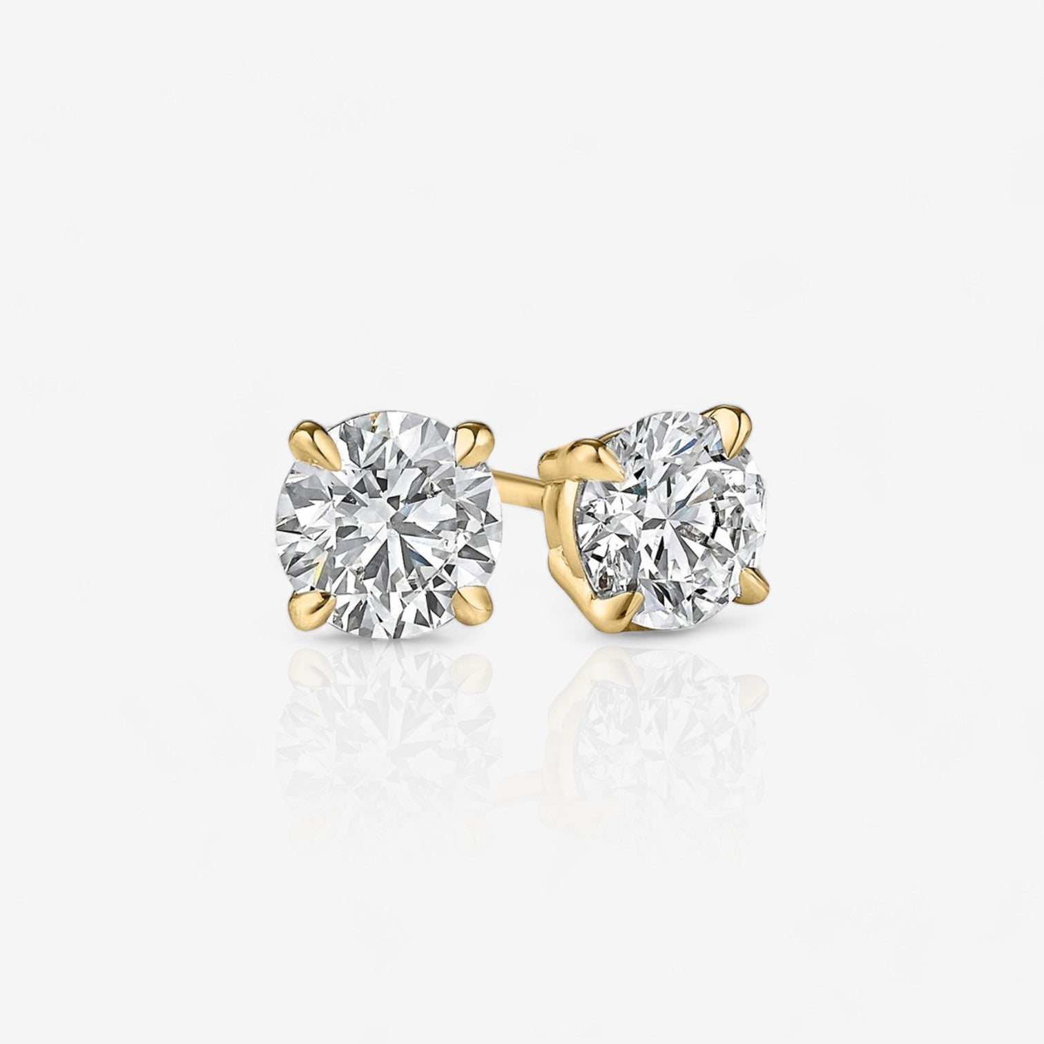 18kt yellow gold/0.25/0.33/0.50/0.75/1.00/1.50/2.00/2.50/3.00/4.00/push-back/jumbo-back/screw-back/top