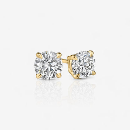 18kt yellow gold/0.25/0.33/0.50/0.75/1.00/1.50/2.00/2.50/3.00/4.00/push-back/jumbo-back/screw-back/top